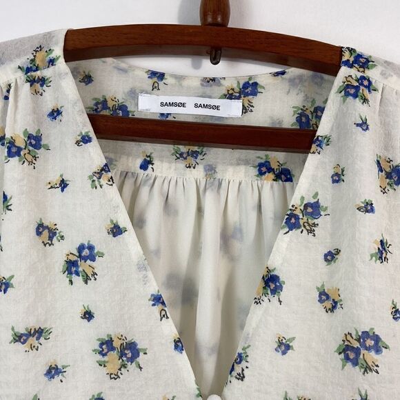 Samsoe - Samsoe Jetta Floral Print Shirt Sun Bouquet Size M - Picture 6 of 13